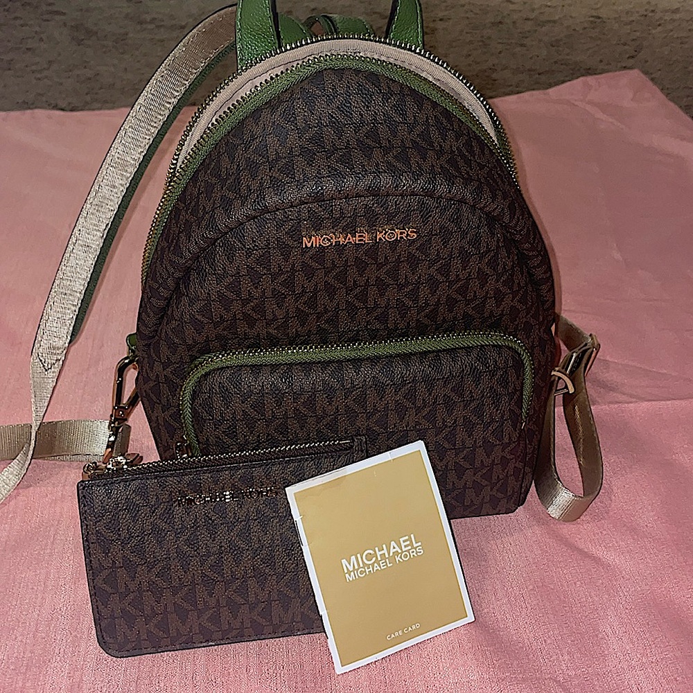 Michael Kors small conv backpack with wallet